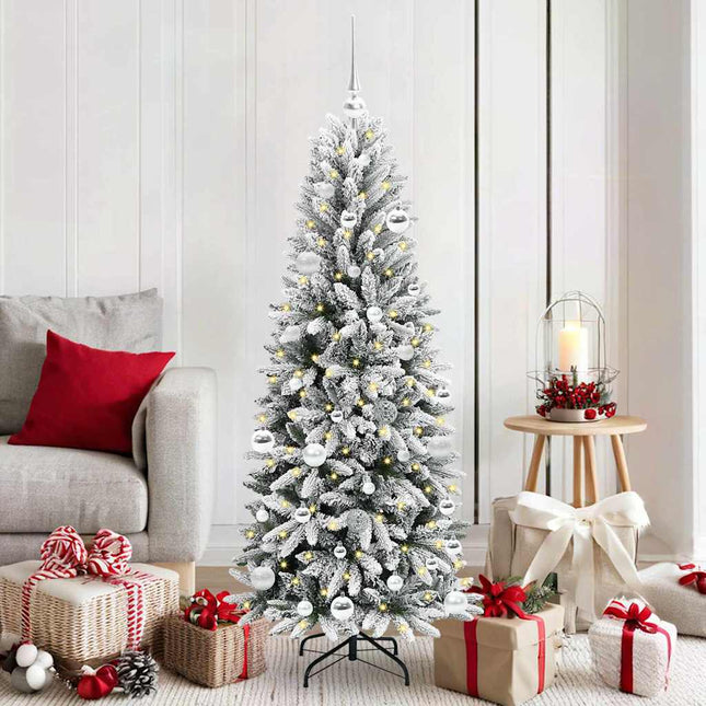 Kunstkerstboom Wit Pvc En Plastic En Staal En Pe