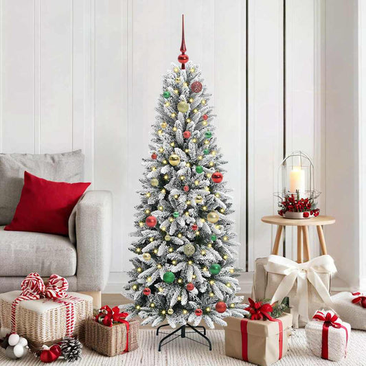 Kunstkerstboom Wit 150 cm PVC en Plastic en Staal en PE