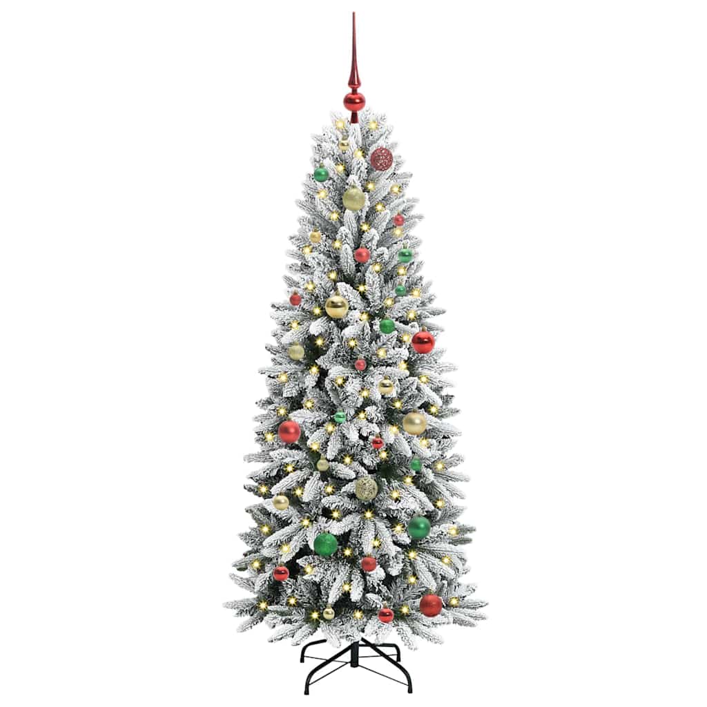 Kunstkerstboom Wit 150 cm PVC en Plastic en Staal en PE