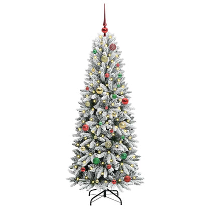 Kunstkerstboom Wit 150 cm PVC en Plastic en Staal en PE