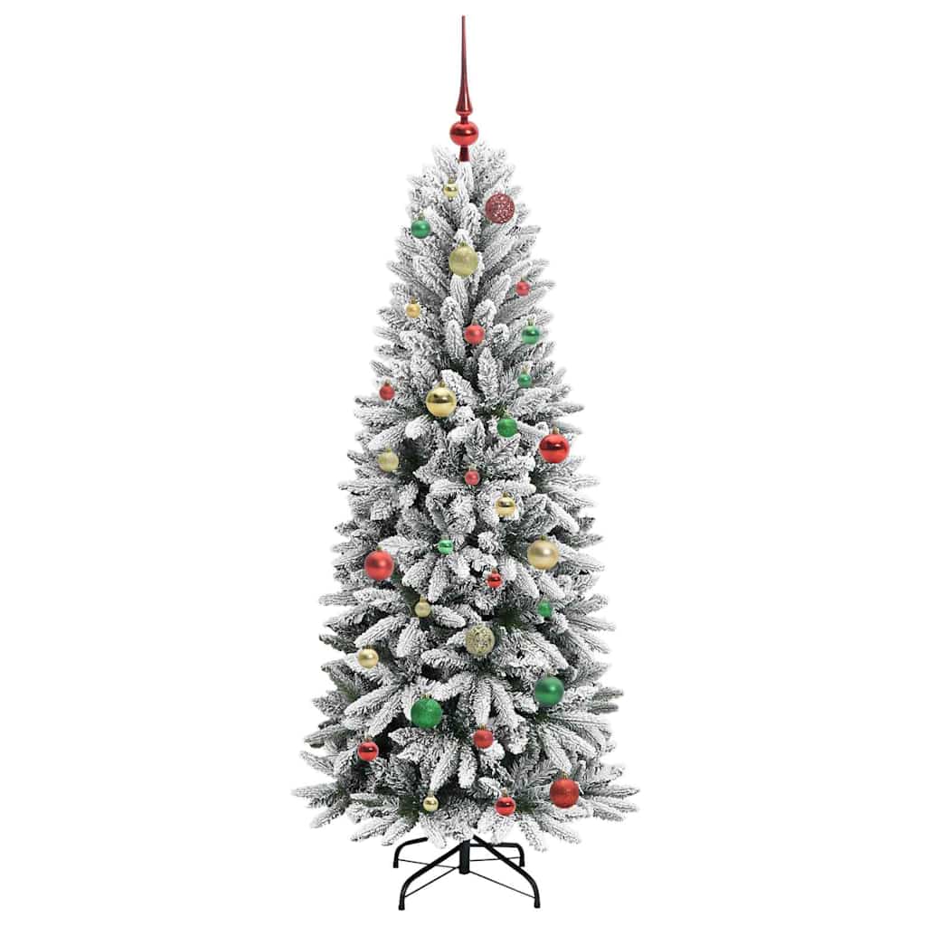 Kunstkerstboom Wit 150 cm PVC en Plastic en Staal en PE