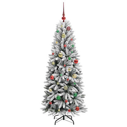 Kunstkerstboom Wit 150 cm PVC en Plastic en Staal en PE