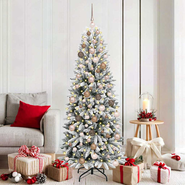 Kunstkerstboom Wit Pvc En Plastic En Staal En Pe