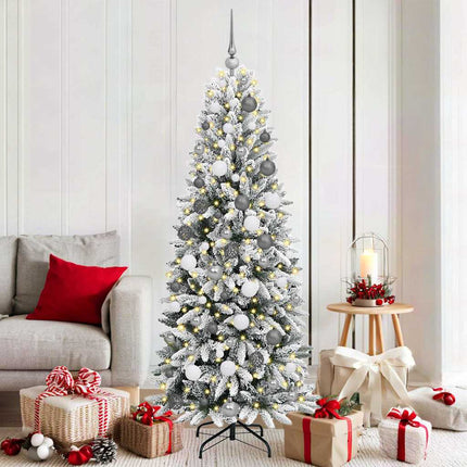 Kunstkerstboom Wit Pvc En Plastic En Staal En Pe