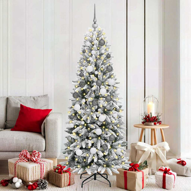 Kunstkerstboom Wit Pvc En Plastic En Staal En Pe