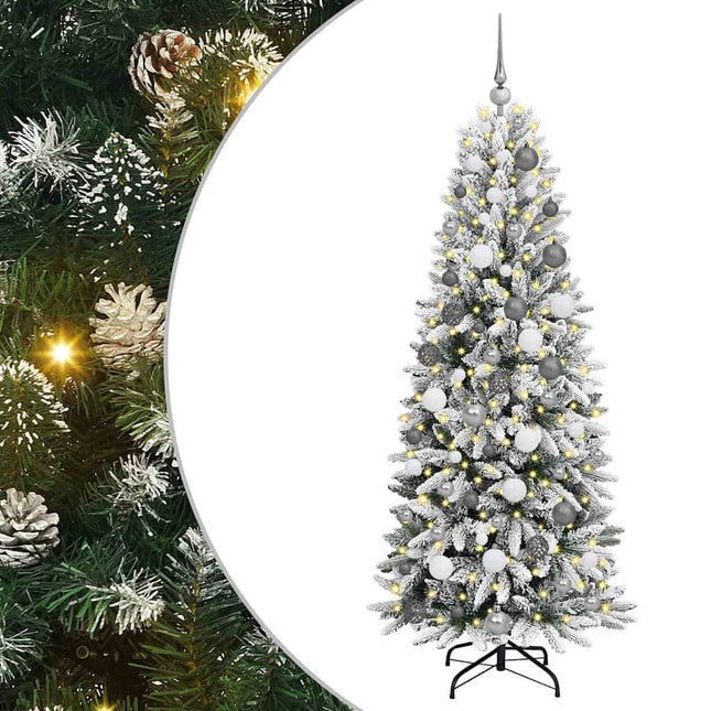 Kunstkerstboom Wit Pvc En Plastic En Staal En Pe