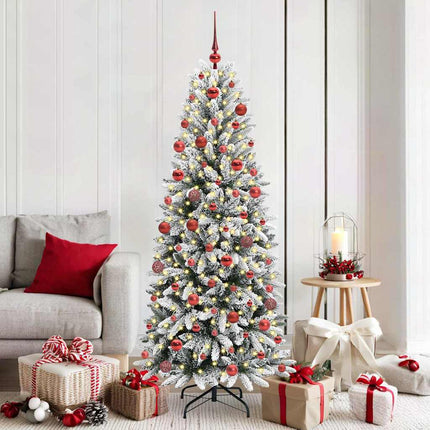 Kunstkerstboom Wit Pvc En Plastic En Staal En Pe