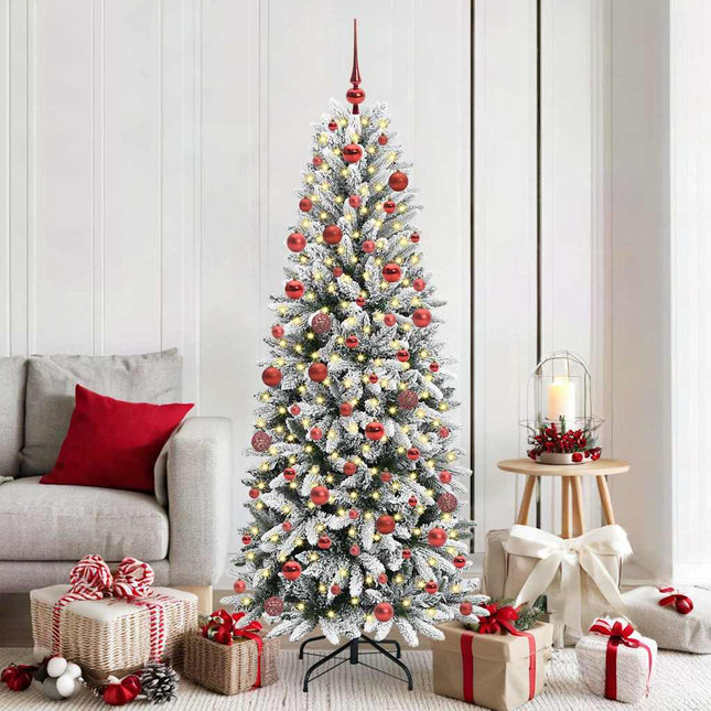 Kunstkerstboom Wit Pvc En Plastic En Staal En Pe