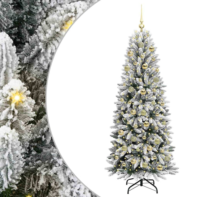 Kunstkerstboom Wit Pvc En Plastic En Staal En Pe