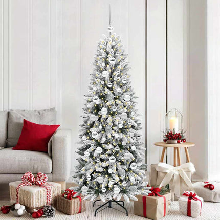 Kunstkerstboom Wit Pvc En Plastic En Staal En Pe