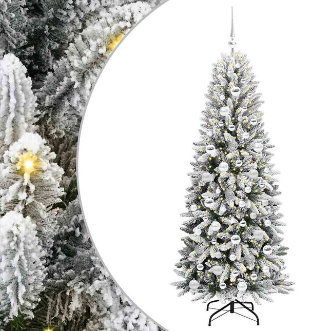 Kunstkerstboom Wit Pvc En Plastic En Staal En Pe
