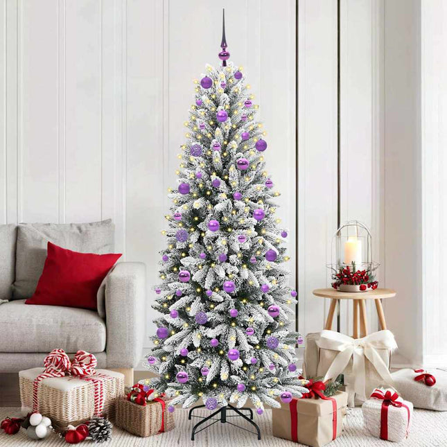 Kunstkerstboom Wit Pvc En Plastic En Staal En Pe