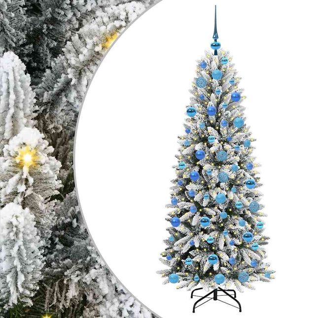 Kunstkerstboom Wit Pvc En Plastic En Staal En Pe