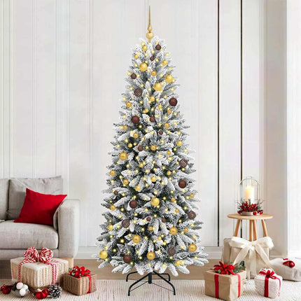 Kunstkerstboom Wit Pvc En Plastic En Staal En Pe