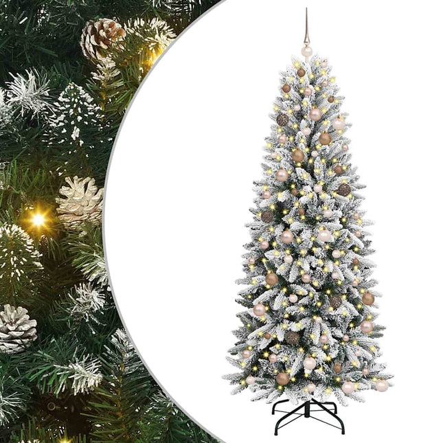 Kunstkerstboom Wit 210 Cm Pvc En Plastic En Staal En Pe