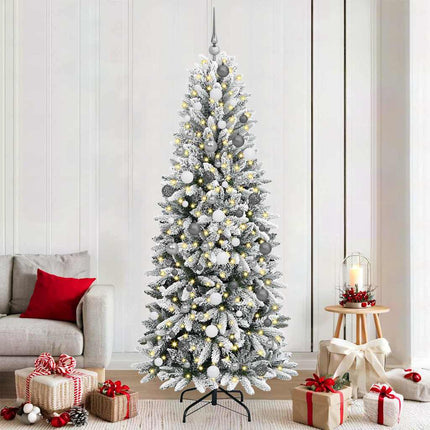 Kunstkerstboom Wit Pvc En Plastic En Staal En Pe