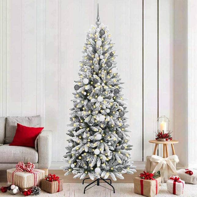 Kunstkerstboom Wit Pvc En Plastic En Staal En Pe