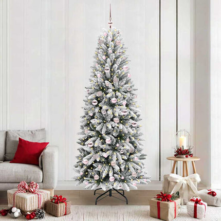 Kunstkerstboom Wit Pvc En Plastic En Staal En Pe
