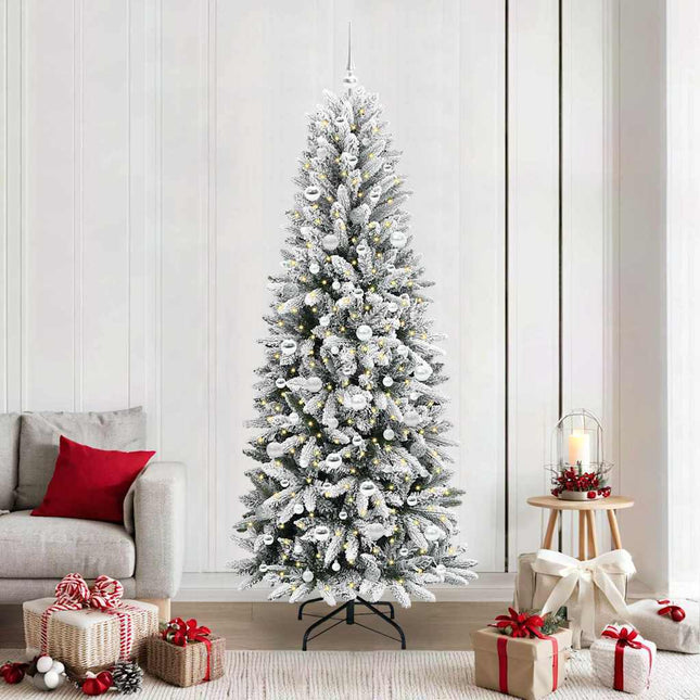 Kunstkerstboom Wit Pvc En Plastic En Staal En Pe