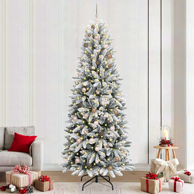 Kunstkerstboom Wit Pvc En Plastic En Staal En Pe