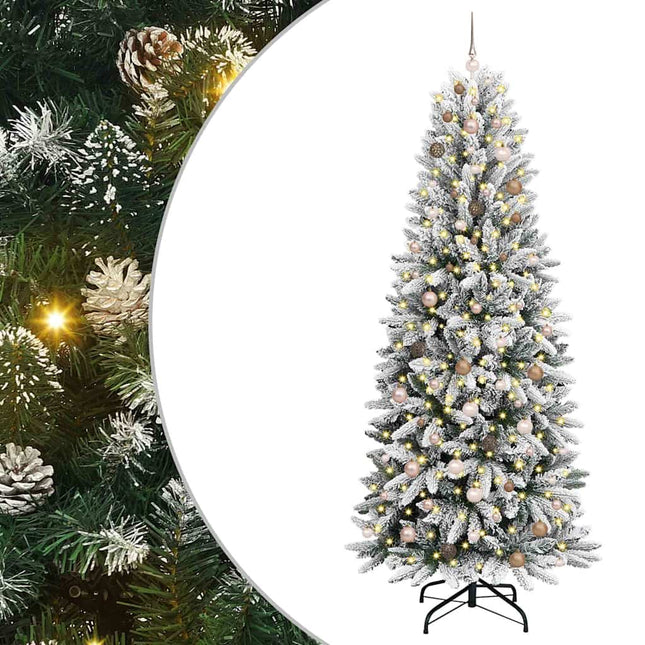 Kunstkerstboom Wit Pvc En Plastic En Staal En Pe