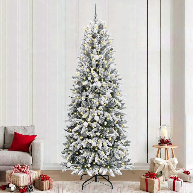 Kunstkerstboom Wit Pvc En Plastic En Staal En Pe