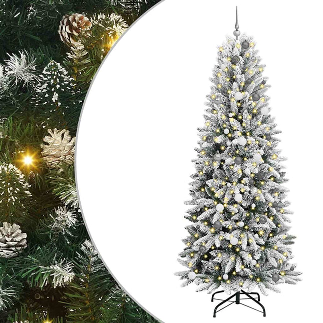 Kunstkerstboom Wit Pvc En Plastic En Staal En Pe