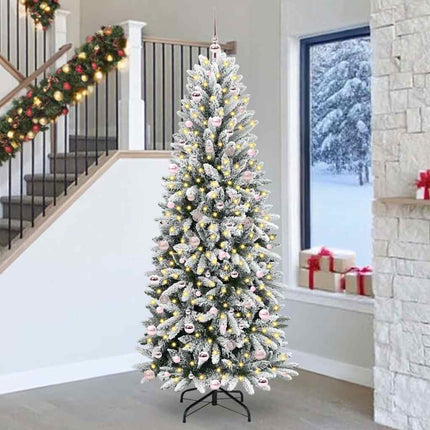 Kunstkerstboom Wit Pvc En Plastic En Staal En Pe