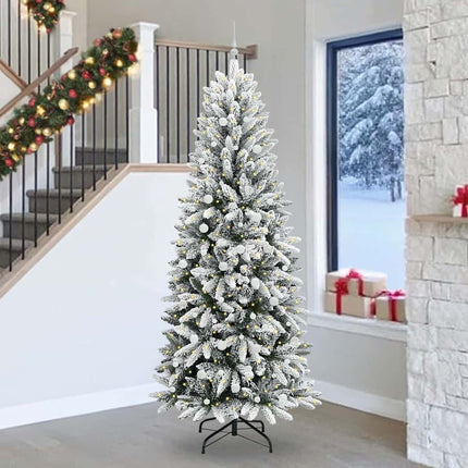 Kunstkerstboom Wit Pvc En Plastic En Staal En Pe
