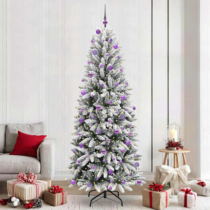 Kunstkerstboom Wit Pvc En Plastic En Staal En Pe