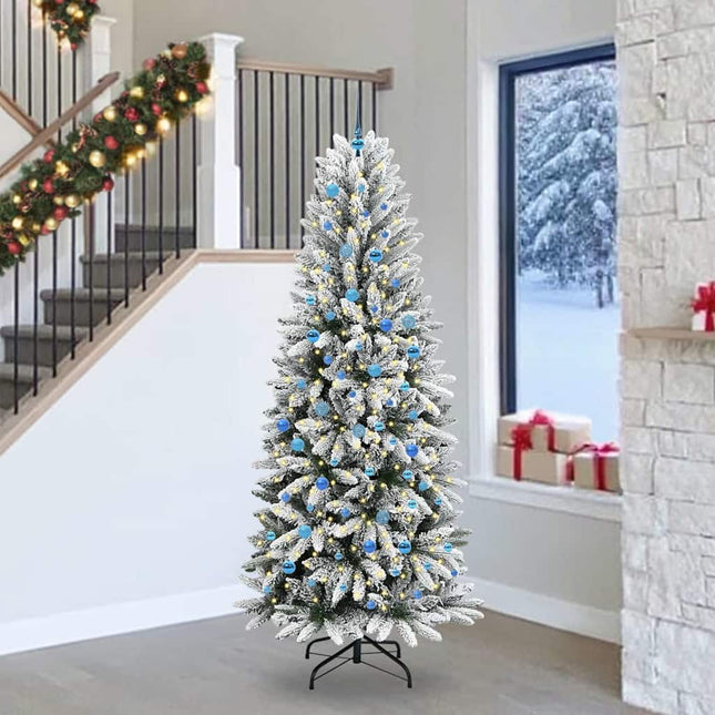 Kunstkerstboom Wit Pvc En Plastic En Staal En Pe