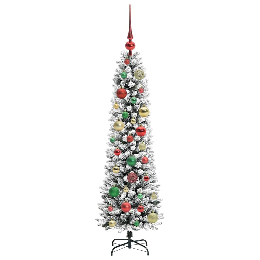 Kunstkerstboom met 150 LED Wit 120 cm PVC en Metaal en Plastic