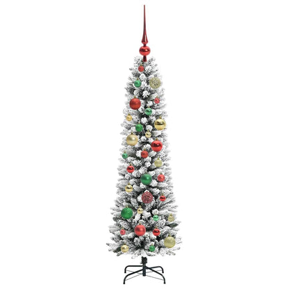 Kunstkerstboom met 150 LED Wit 120 cm PVC en Metaal en Plastic