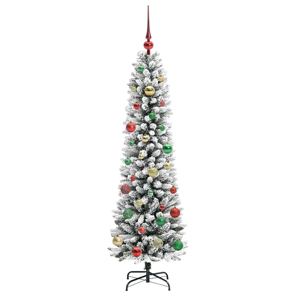 Kunstkerstboom met 150 LED Wit 150 cm PVC en Metaal en Plastic