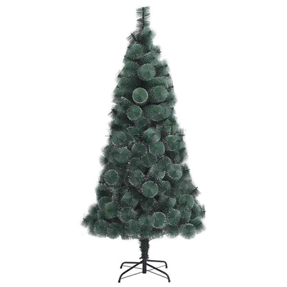 Kunstmatige Voorverlichte Kerstboom met Ballen Set Groen 150 cm