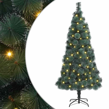 Kunstmatige Voorverlichte Kerstboom Met Bollen Set Groen