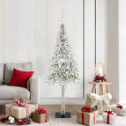 150 cm / met leds &zilveren ballen