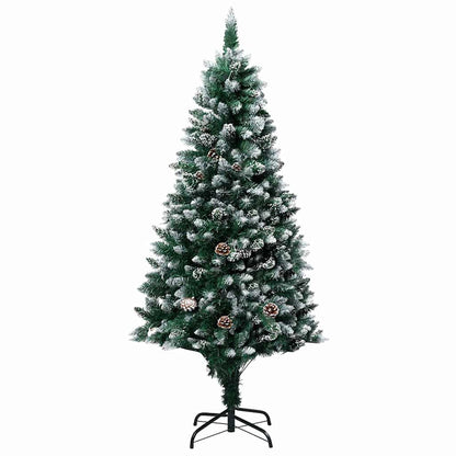 Kunstkerstboom Groen 150 cm PVC en Staal en Kunststof