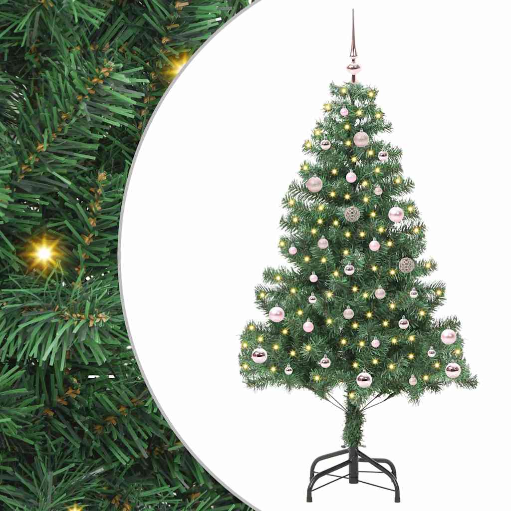 Kerstboom met 150 LED met standaard Groen 150 cm PVC