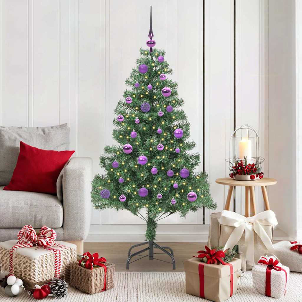 Kerstboom met 150 LED met standaard Groen 150 cm PVC