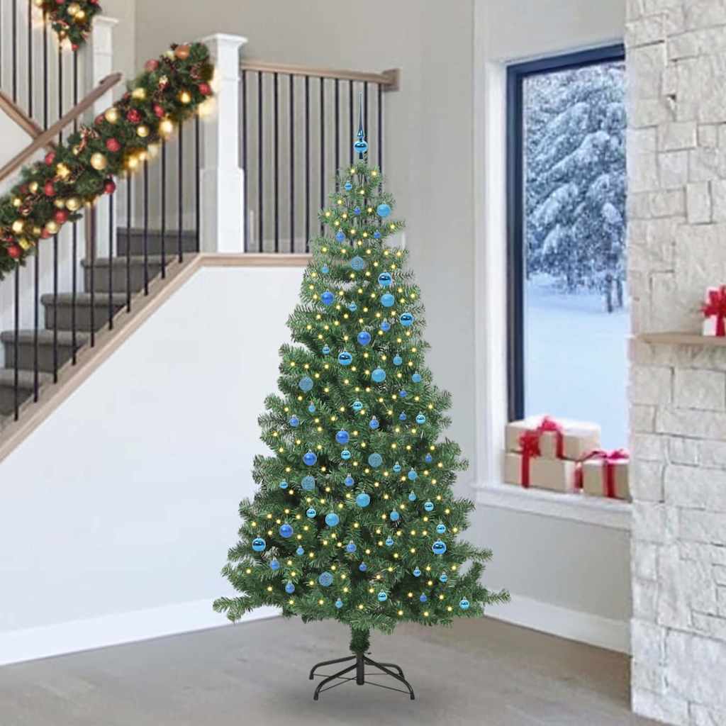 Kerstboom met 300 LED met standaard Groen 240 cm PVC
