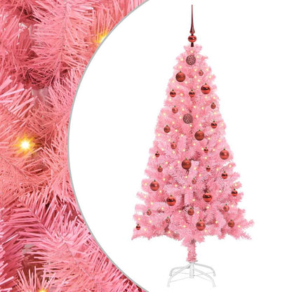 Kerstboom met 150 LED met standaard Roze 150 cm PVC