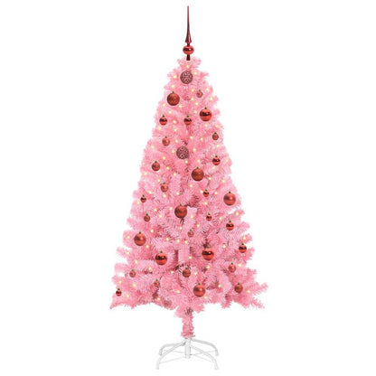 Kerstboom met 150 LED met standaard Roze 150 cm PVC