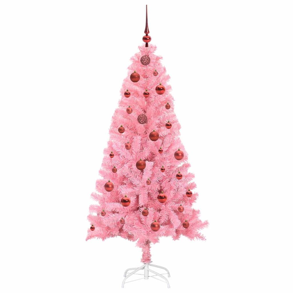 Kerstboom met 150 LED met standaard Roze 150 cm PVC