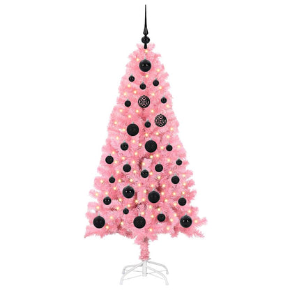 Kerstboom met 150 LED met standaard Roze 150 cm PVC