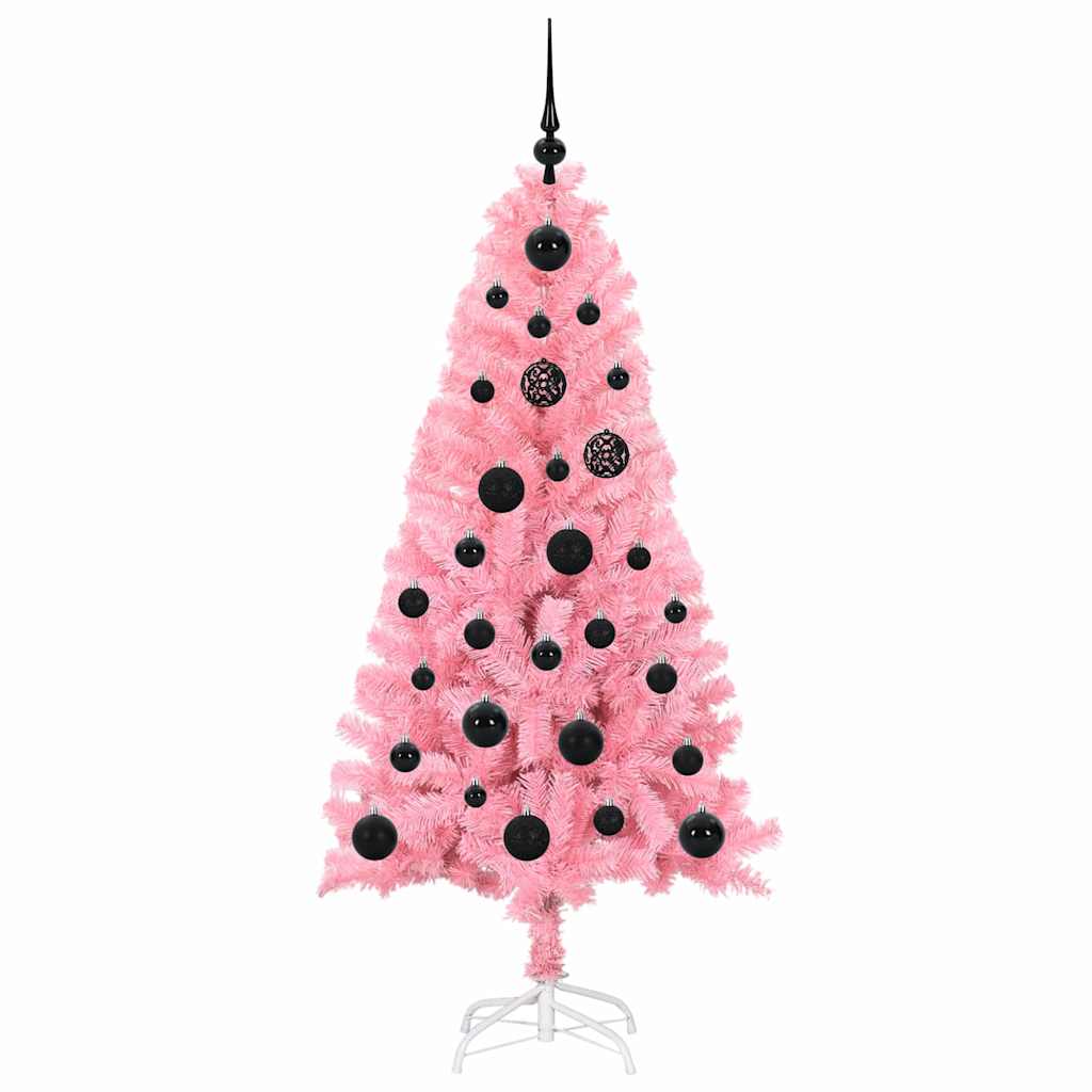 Kerstboom met 150 LED met standaard Roze 150 cm PVC
