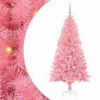 150 cm / Roze / met 150 LED's en roze ballen