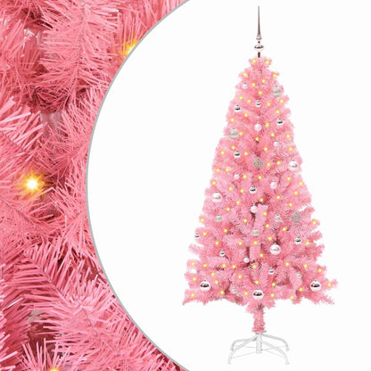 Kerstboom met 150 LED met standaard Roze 150 cm PVC