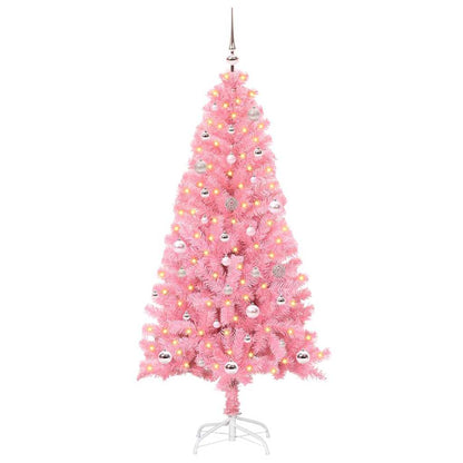 Kerstboom met 150 LED met standaard Roze 150 cm PVC