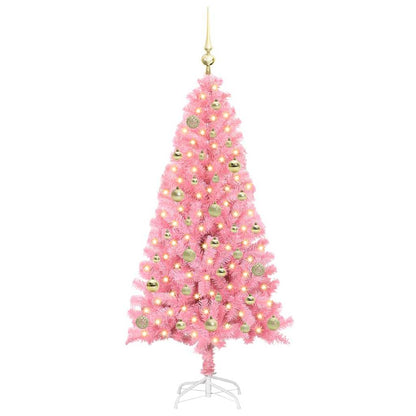 Kerstboom met 150 LED met standaard Roze 150 cm PVC